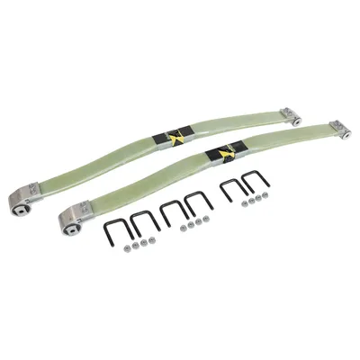 GFK leaf spring set standard rear + mounting bracket MUBEA