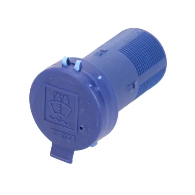 Windscreen washer reservoir cap with filter