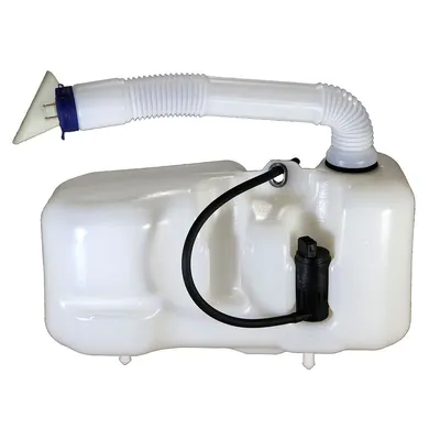 Windscreen washer reservoir with pump