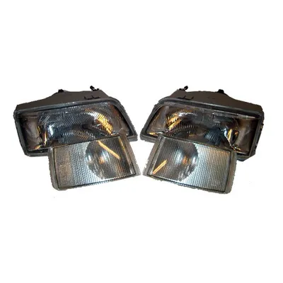 Set of headlights with indicators