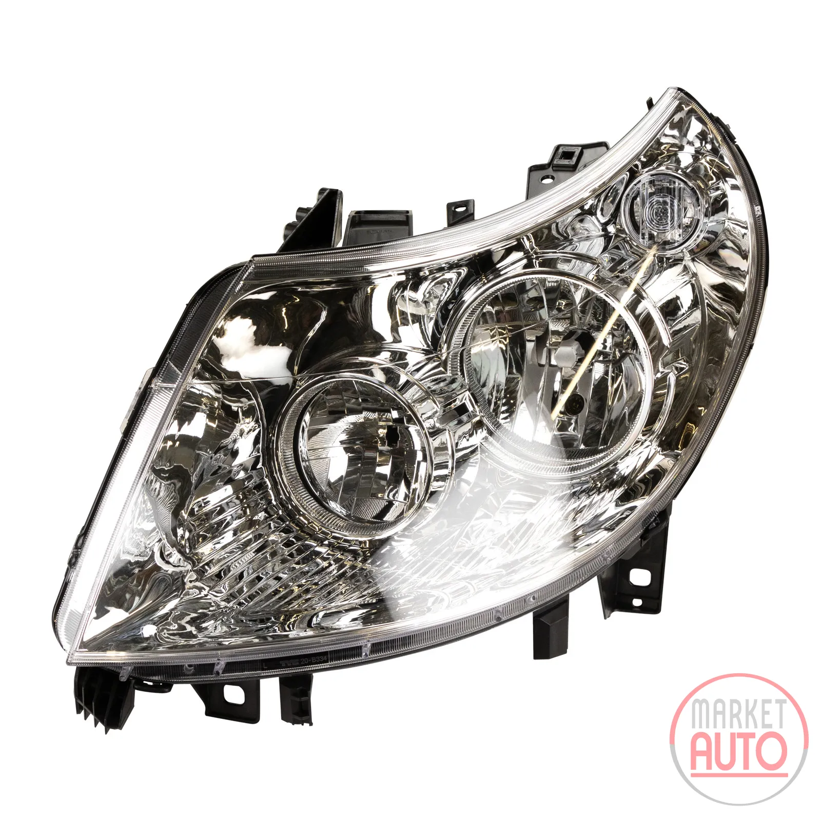 Headlight left with actuator