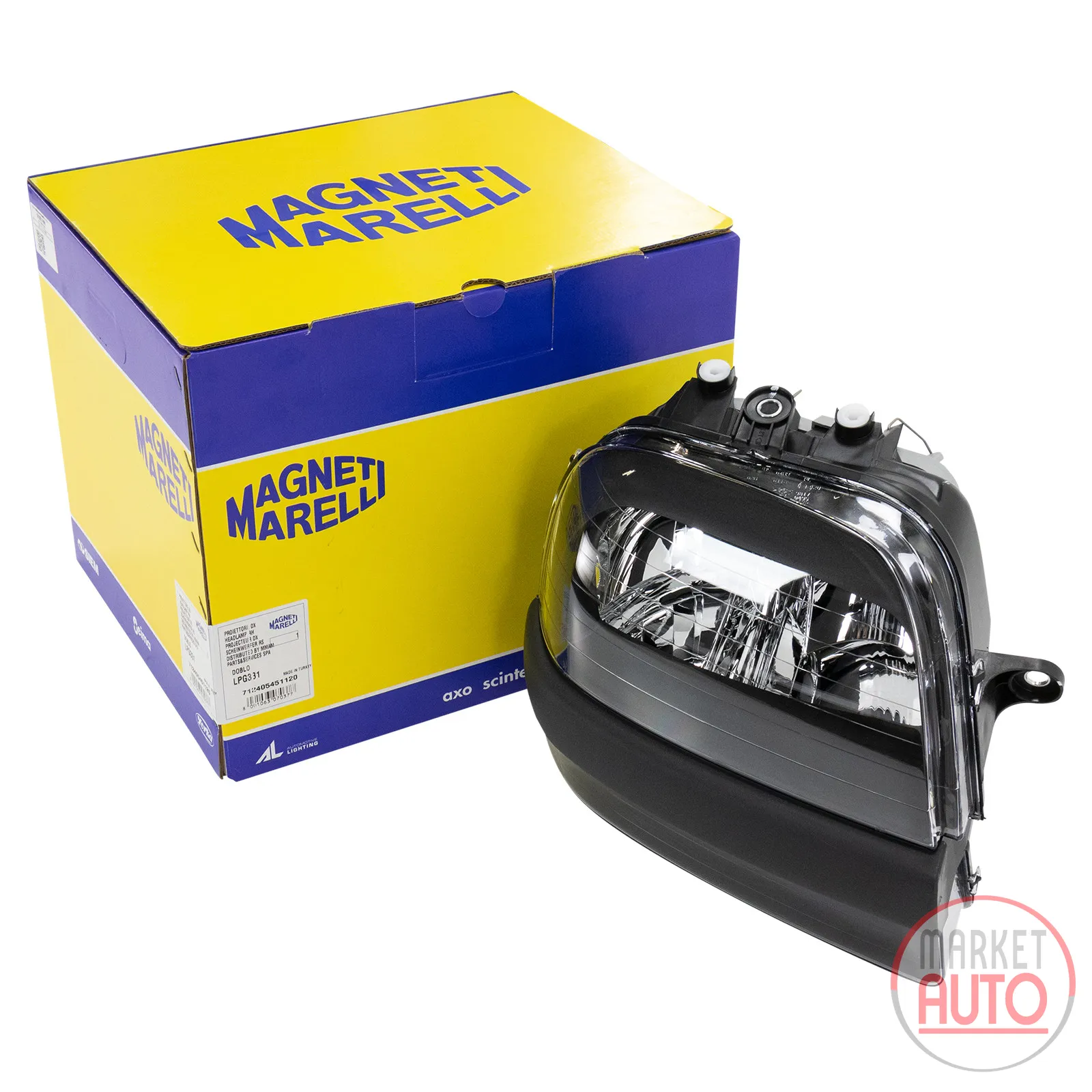 Headlight front right H1/H7 Magneti Marelli