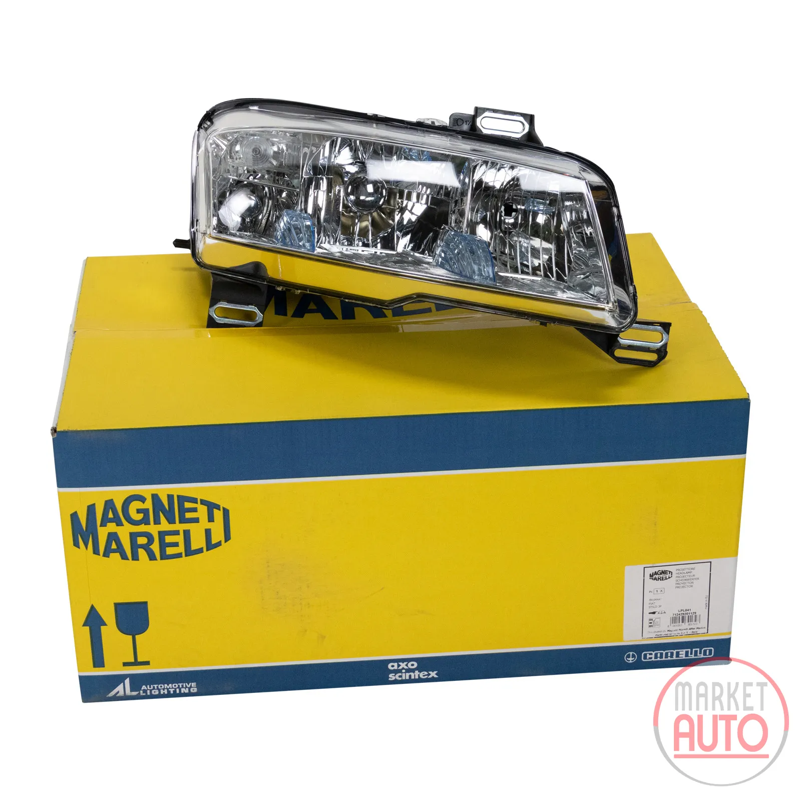 Headlight front left H7 H1+ fog Magneti Marelli