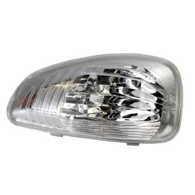 Indicator cap right white in mirror