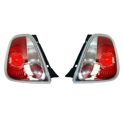 Set of tail lights with white border