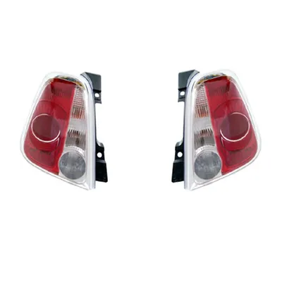 Set of tail lights with white border