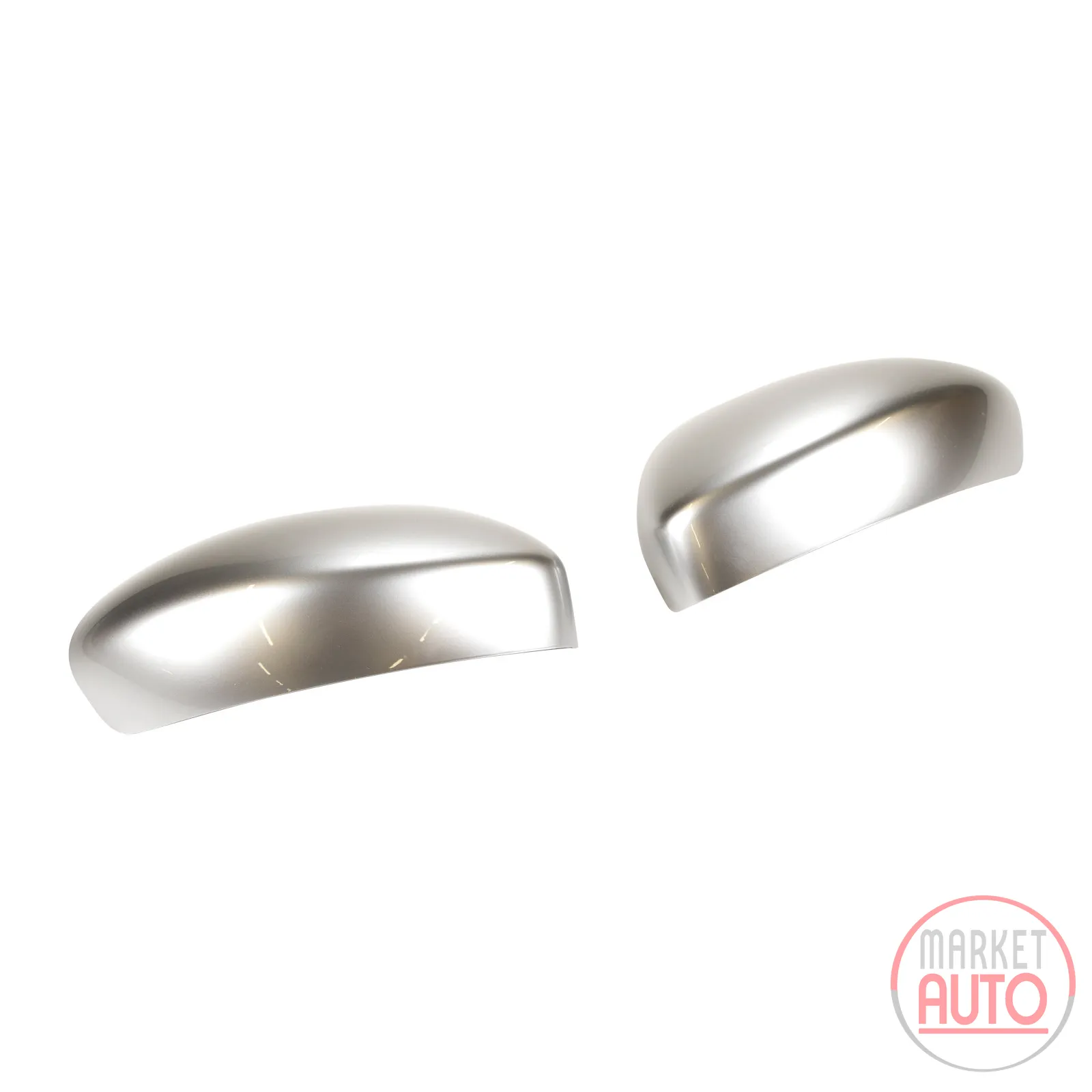 Exterior mirror cap set, silver satin