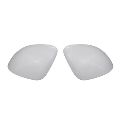 Exterior mirror caps in white, carbon look