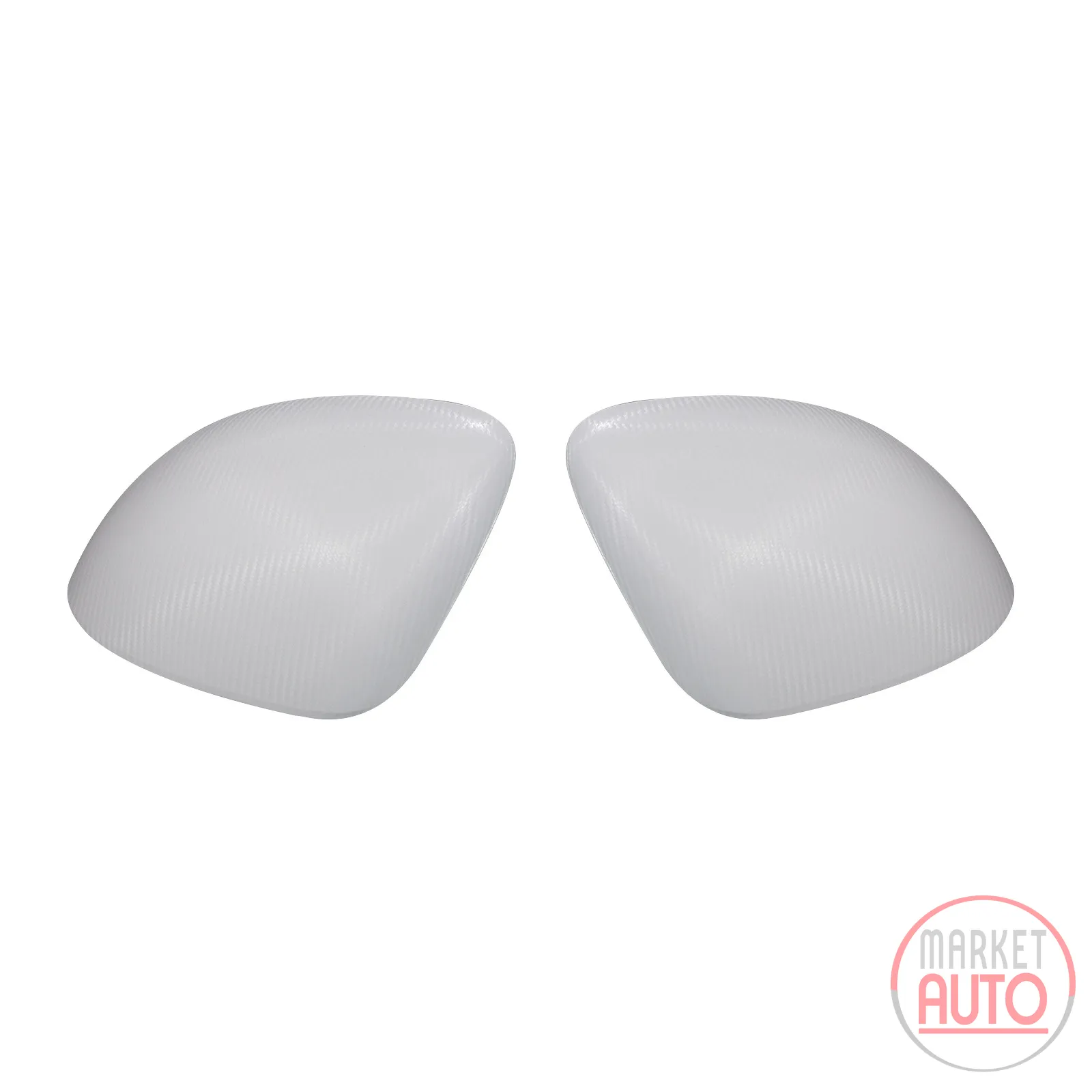 Exterior mirror caps in white, carbon look