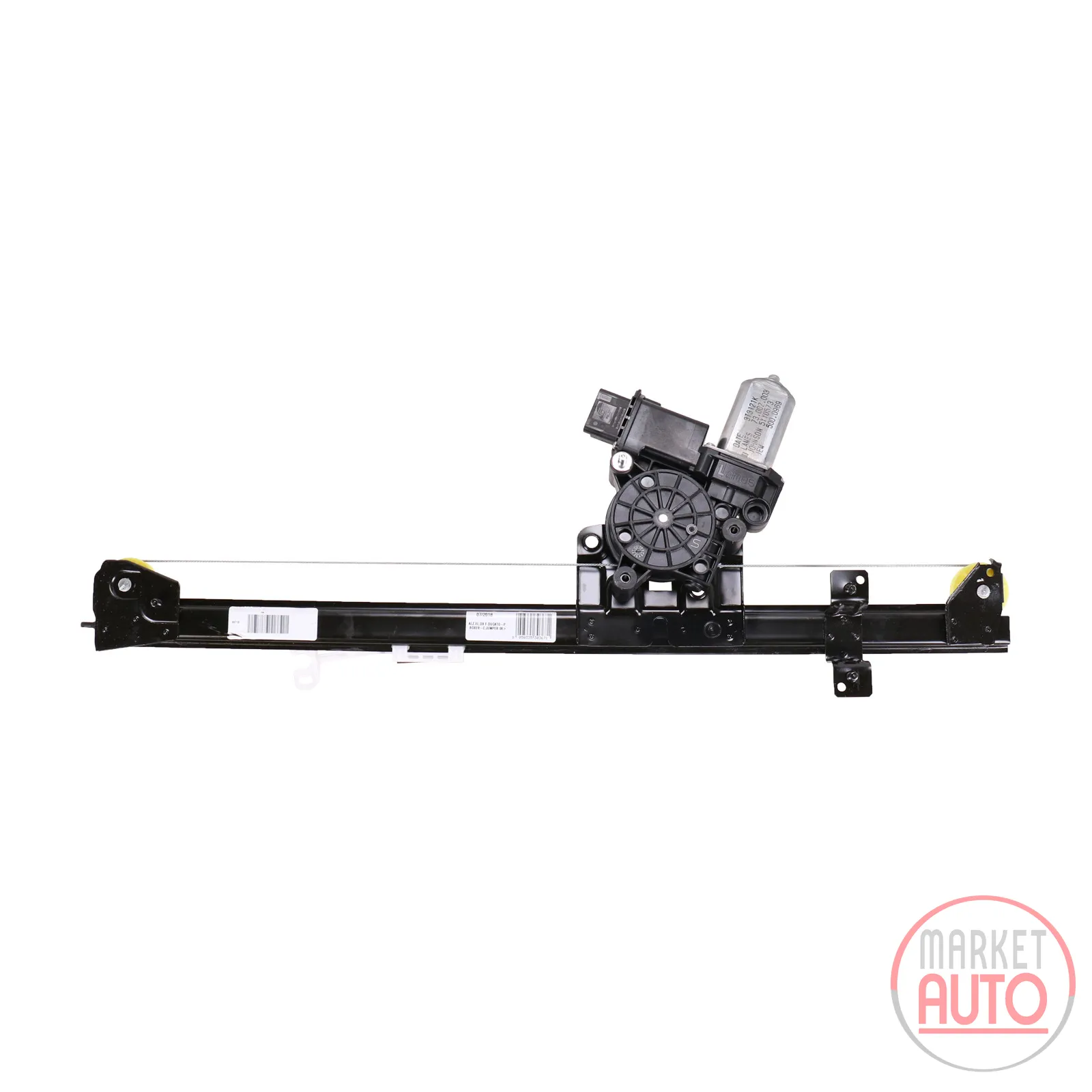 Electric window lifter front right with motor on the rail