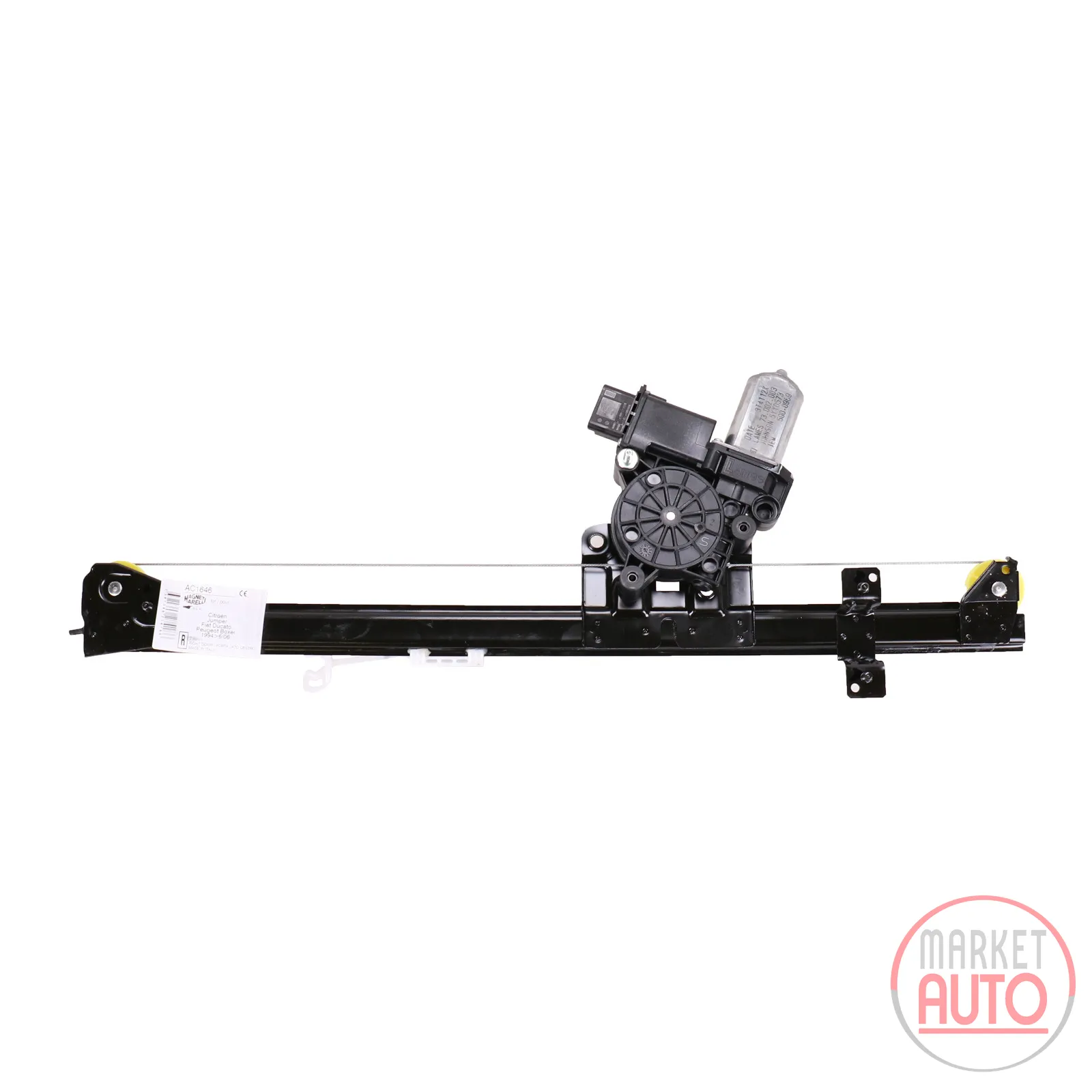 Electric window regulator front right with motor on rail Magneti Marelli