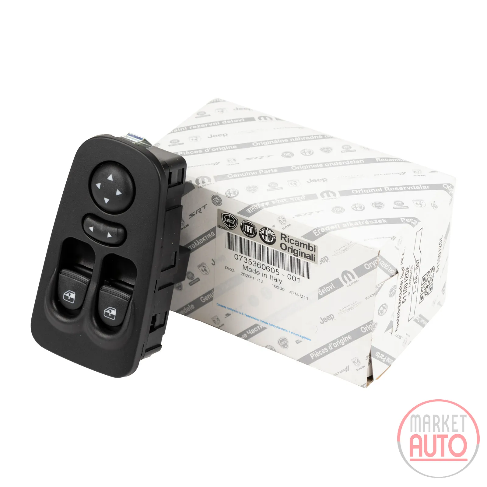Left window switch with electric mirrors