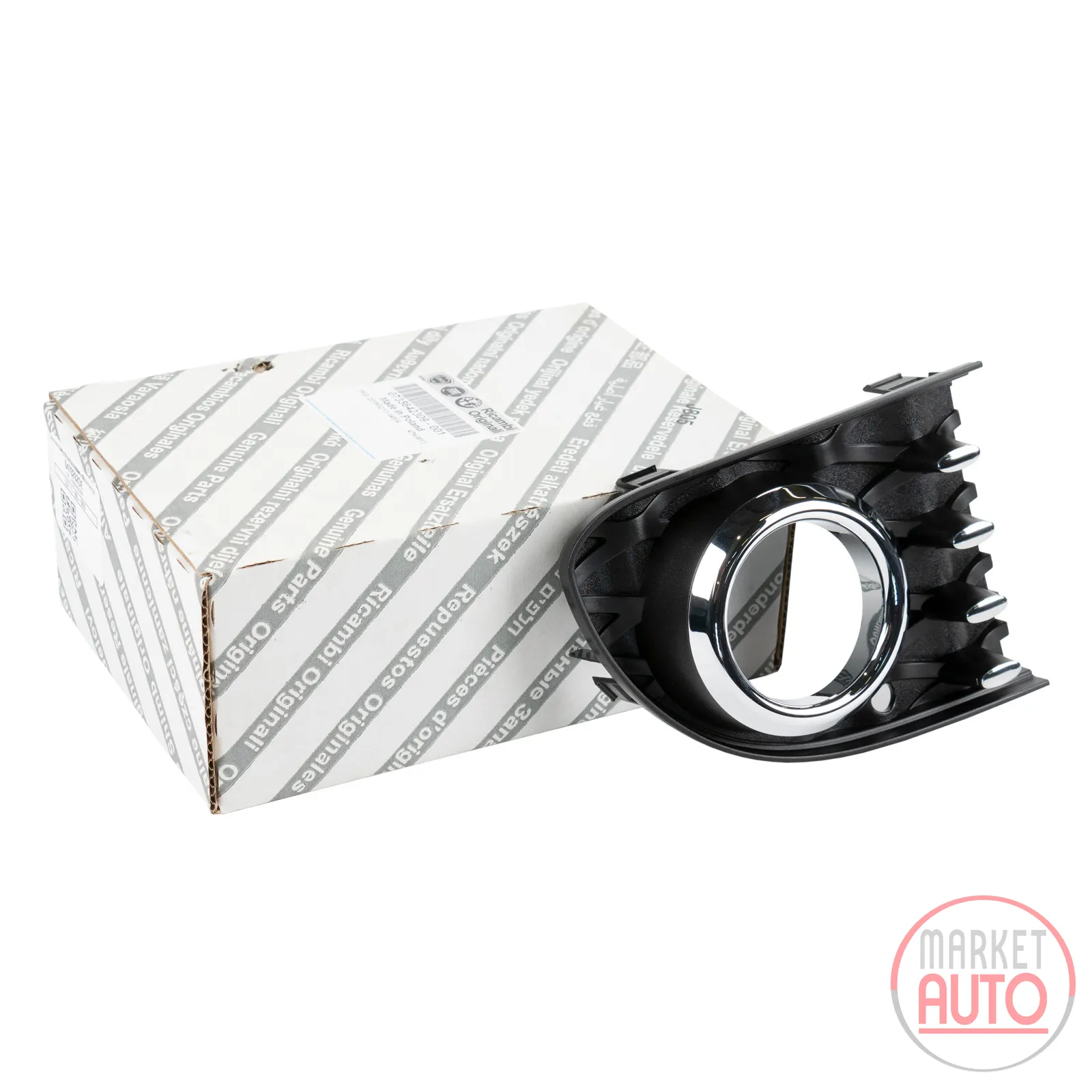 Right front bumper trim with fog light