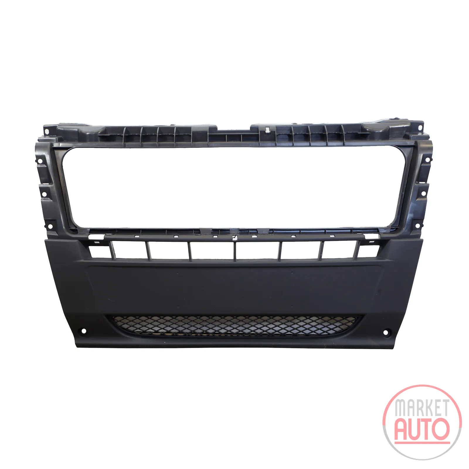 Front bumper center grey with grille
