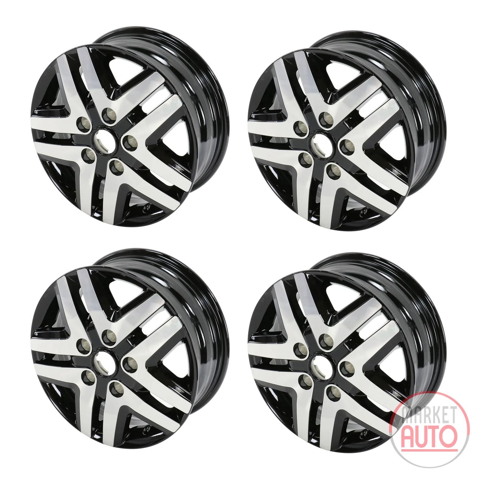 Light alloy rim set black silver 16", original