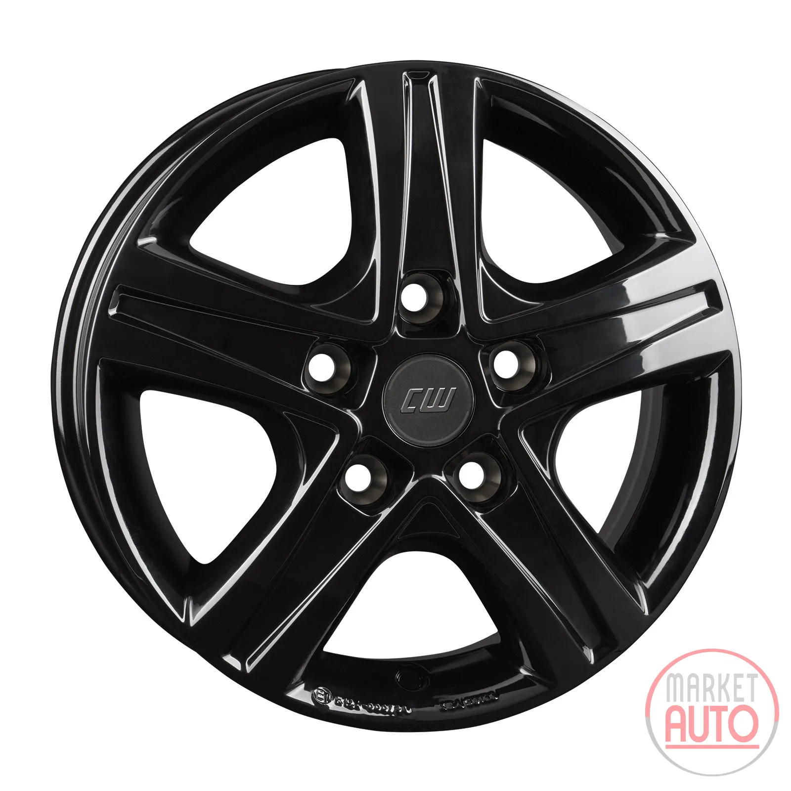15-inch Borbet CWD Black Glossy alloy wheel
