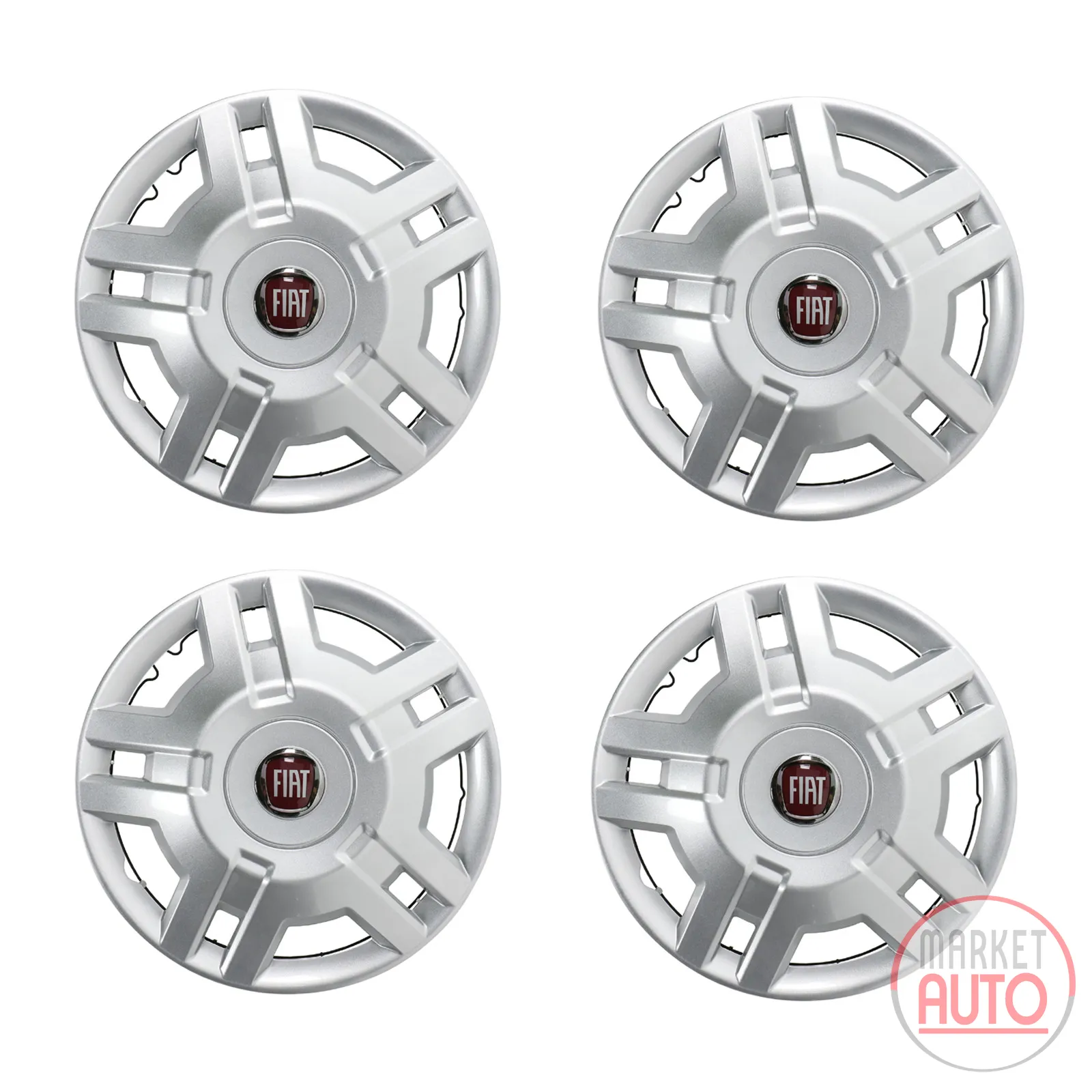 Hubcap set 15 inch rim emblem red