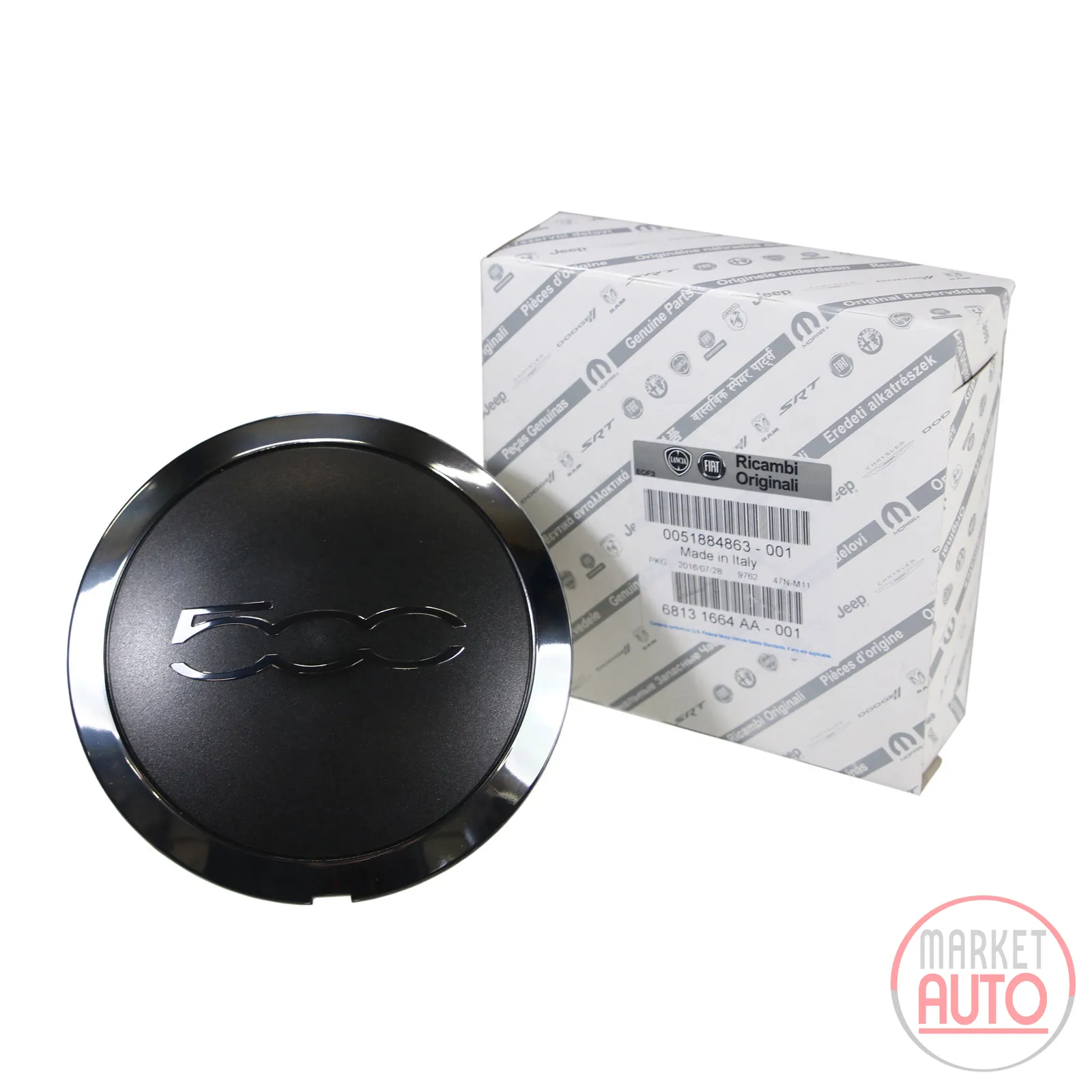 Wheel hub cap ORIGINAL CHROME for aluminum rim