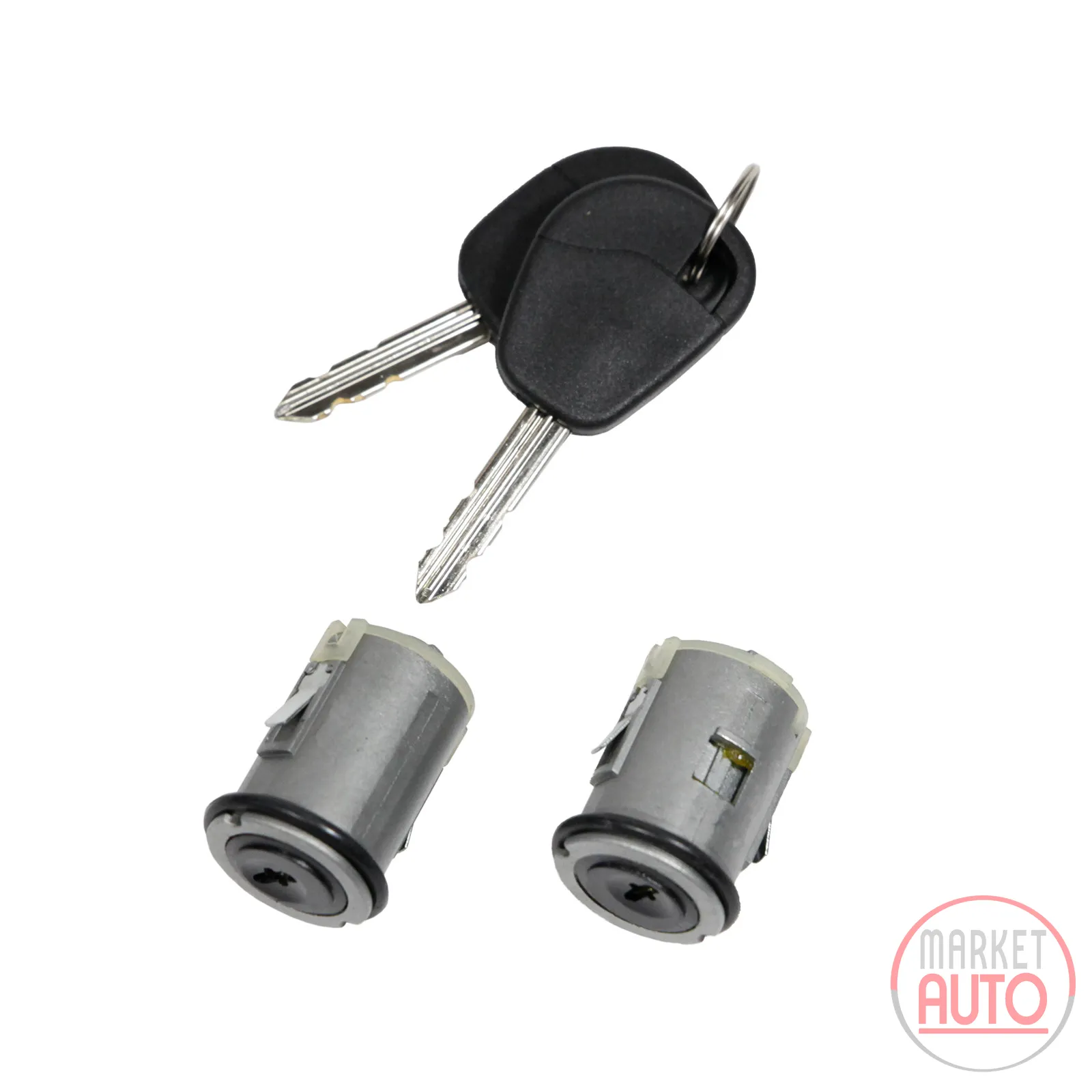 Door lock cylinder set 2-part front