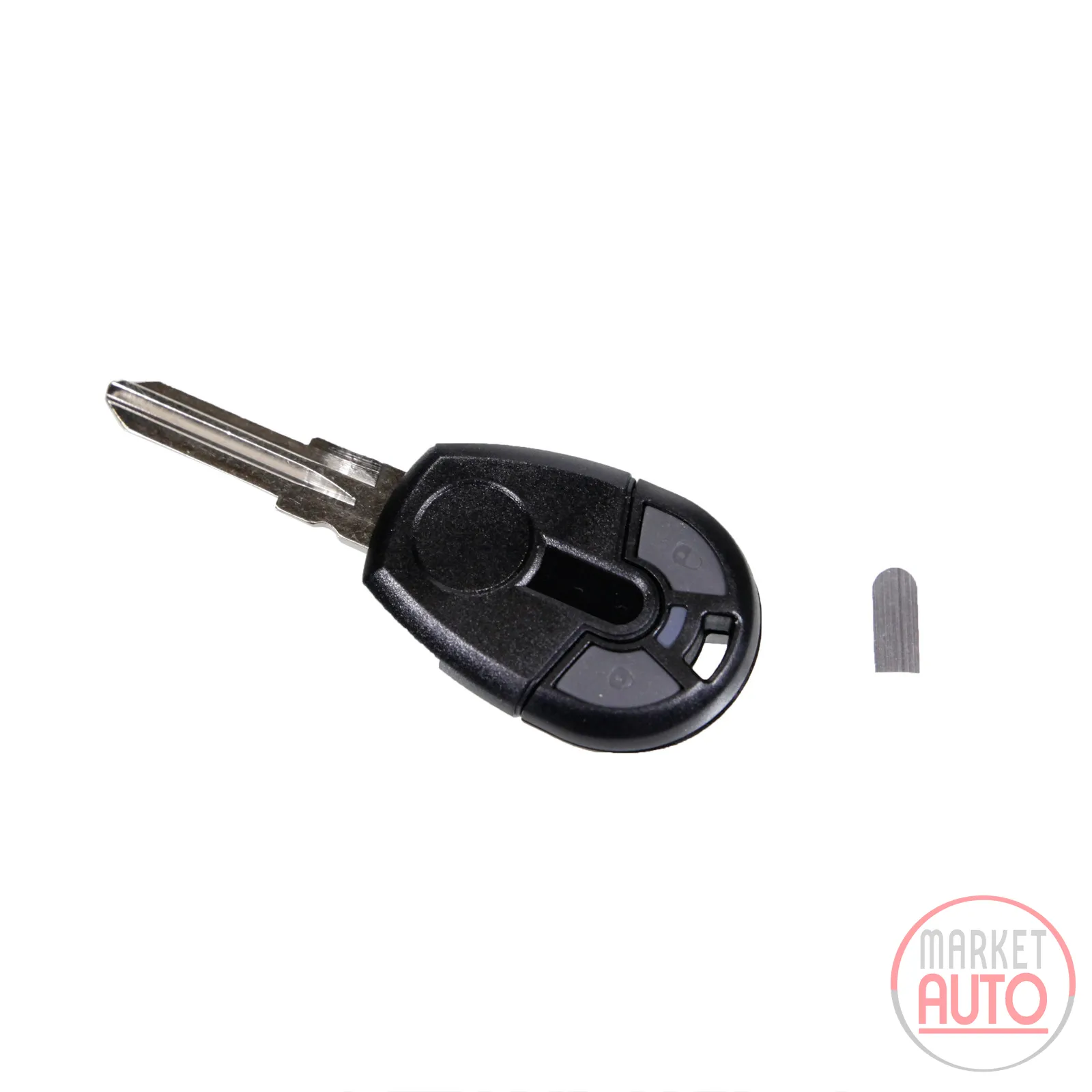 Housing Key 2 Button round *Black/Gray*
