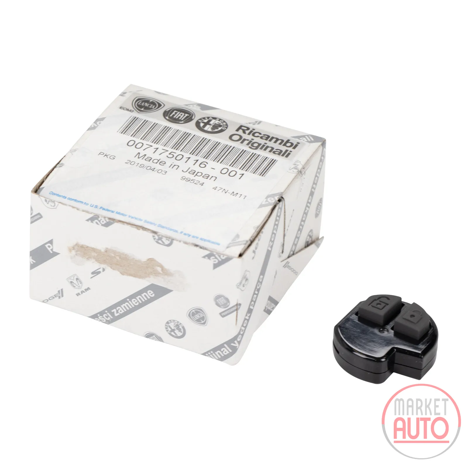 Remote control part without key