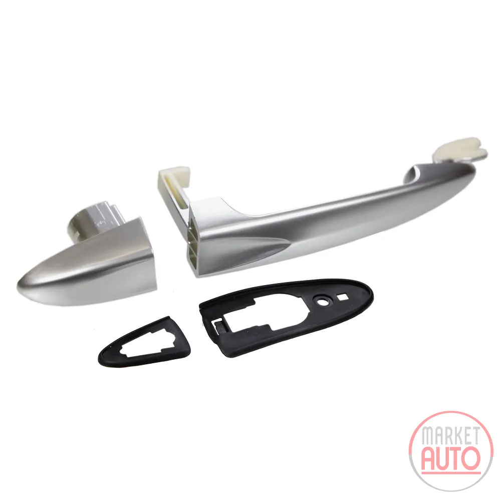 Door handle aluminum look front right
