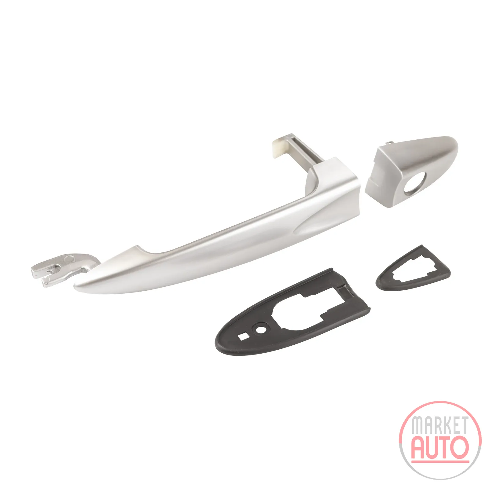 Door handle aluminum look front left