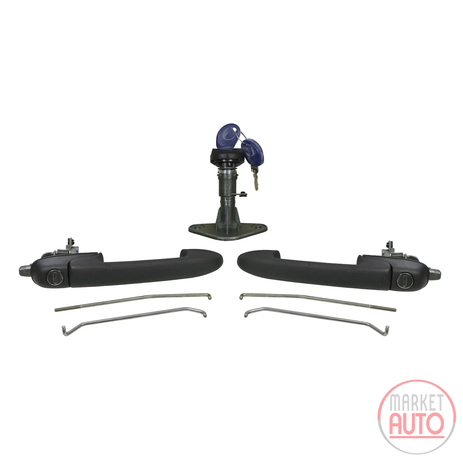 Door handle set front right & left & rear lock