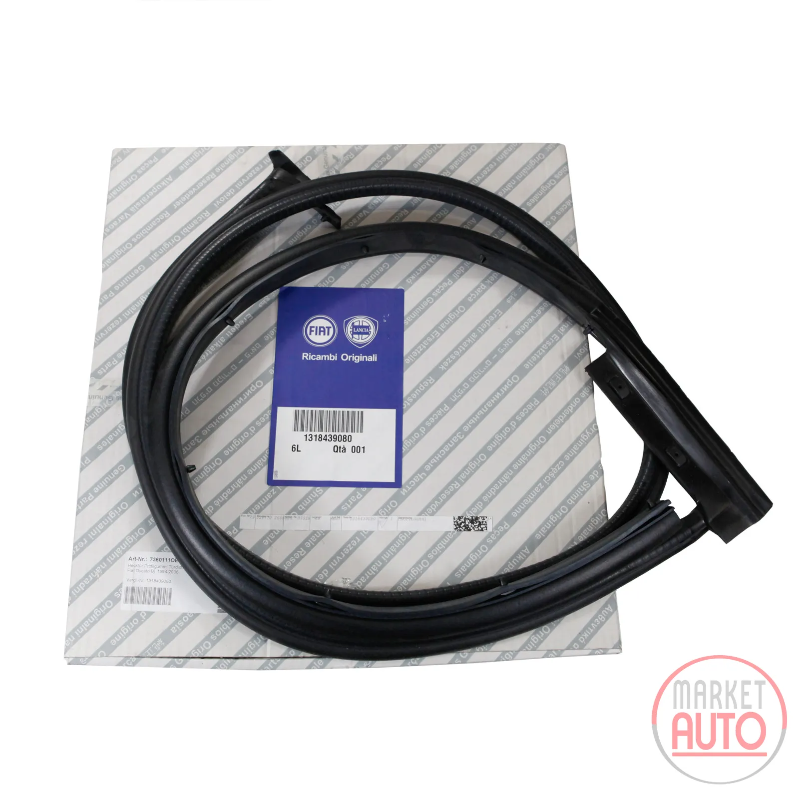 Rear profile rubber door seal
