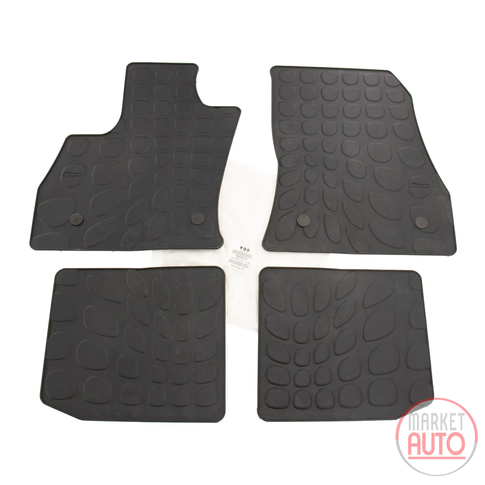 Foot mat set in rubber