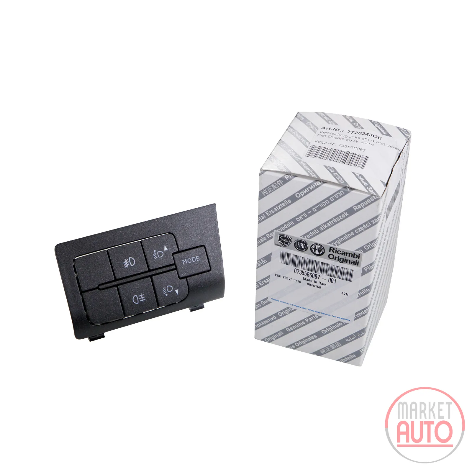 Cover left on dashboard for fog lights