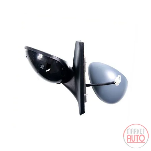 Right exterior mirror electrically adjustable
