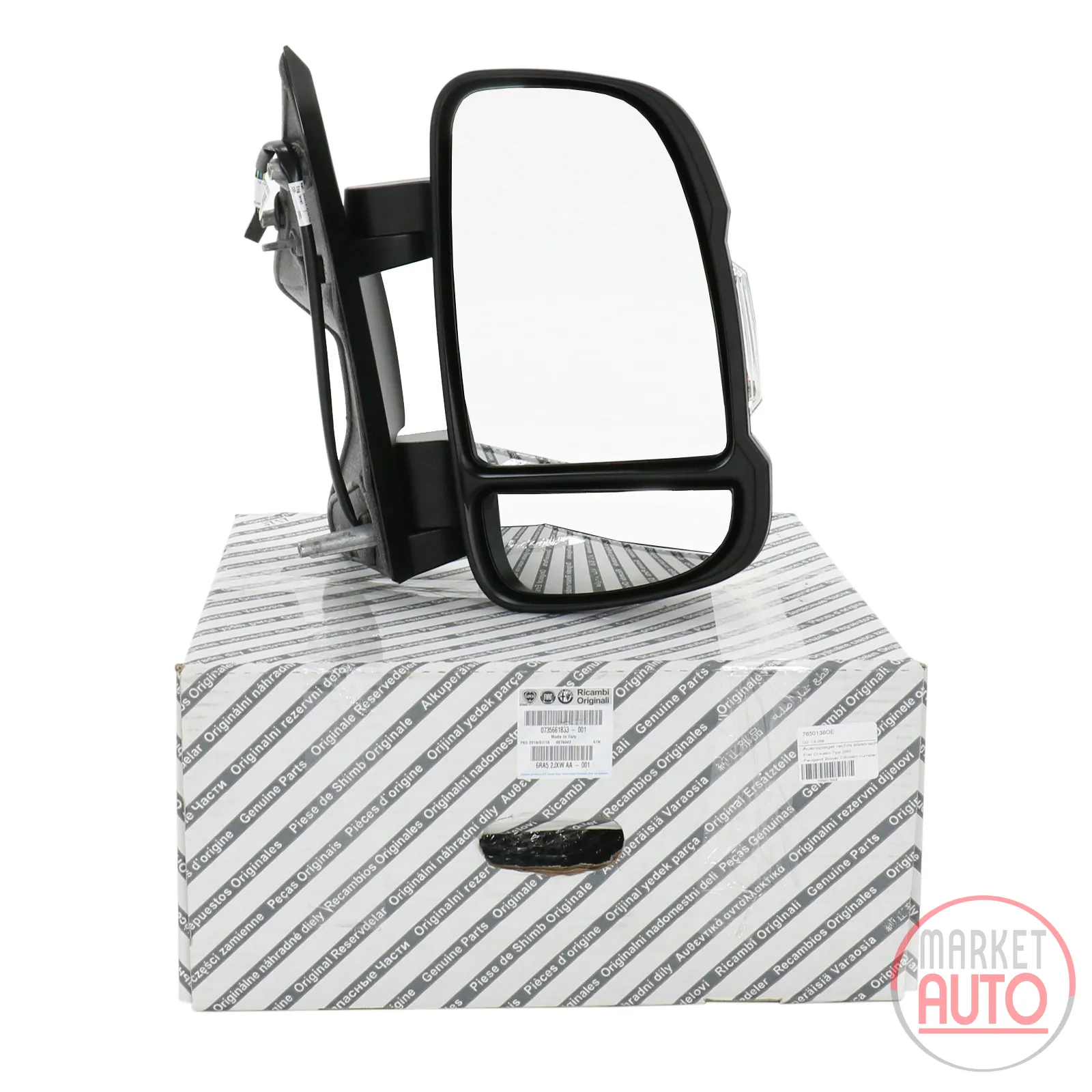 wing mirror right electrically adjustable 5 W short mirror arm original