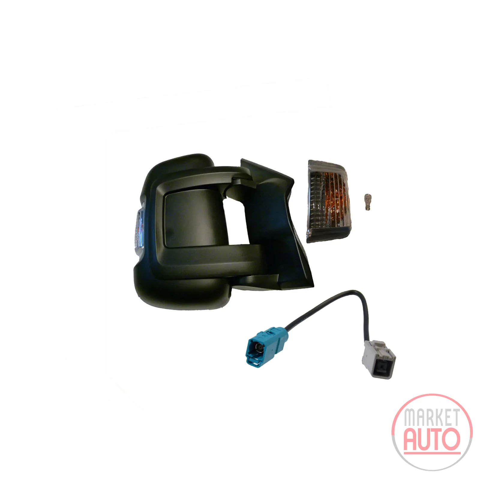 wing mirror right electrically adjustable antenna AM/FM 16W short mirror arm