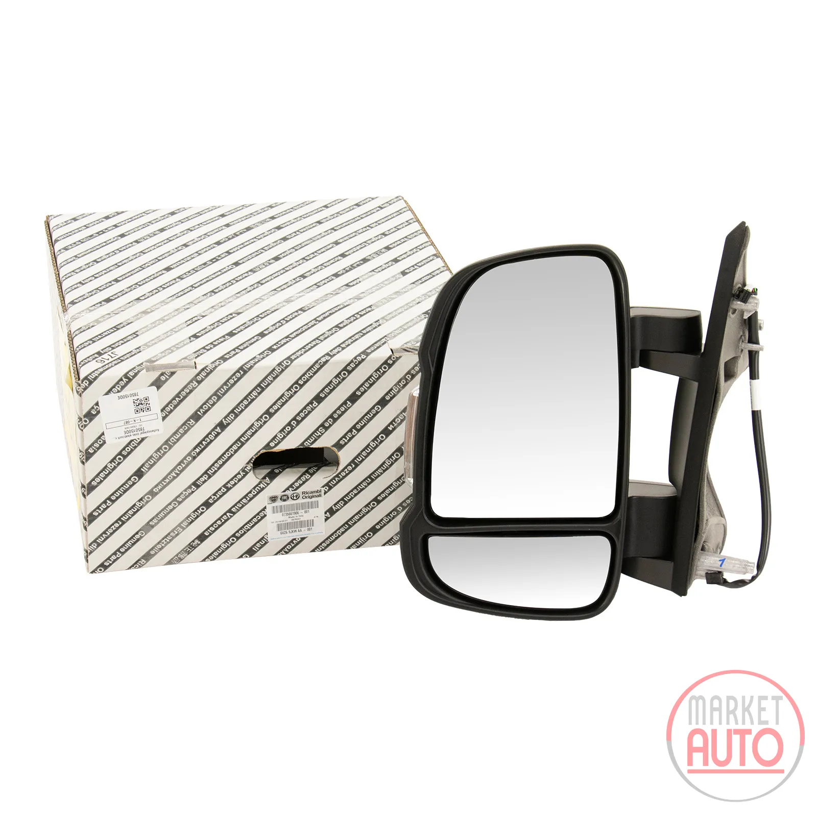 wing mirror left electrically adjustable 16 W short mirror arm