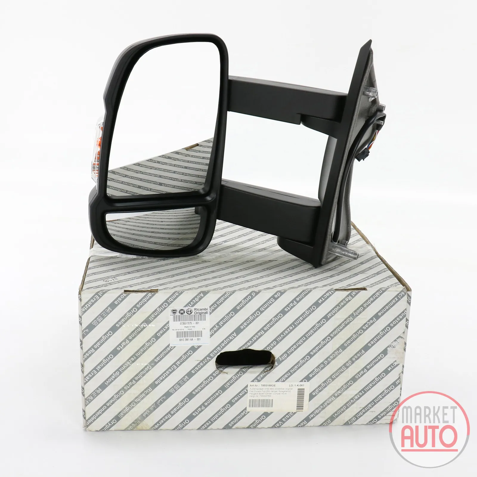 wing mirror left electrically adjustable 16 W long mirror arm