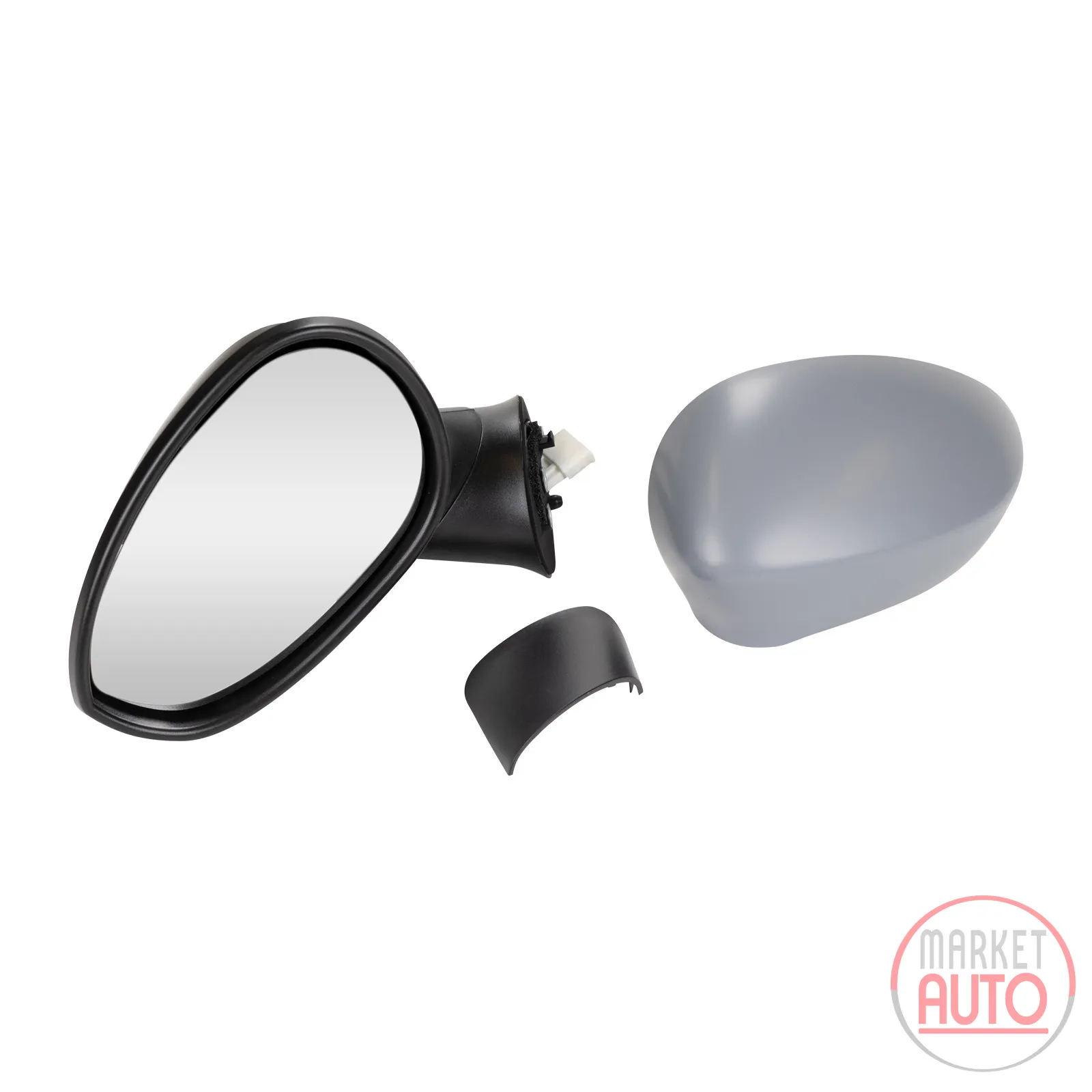 Left exterior mirror electrically adjustable