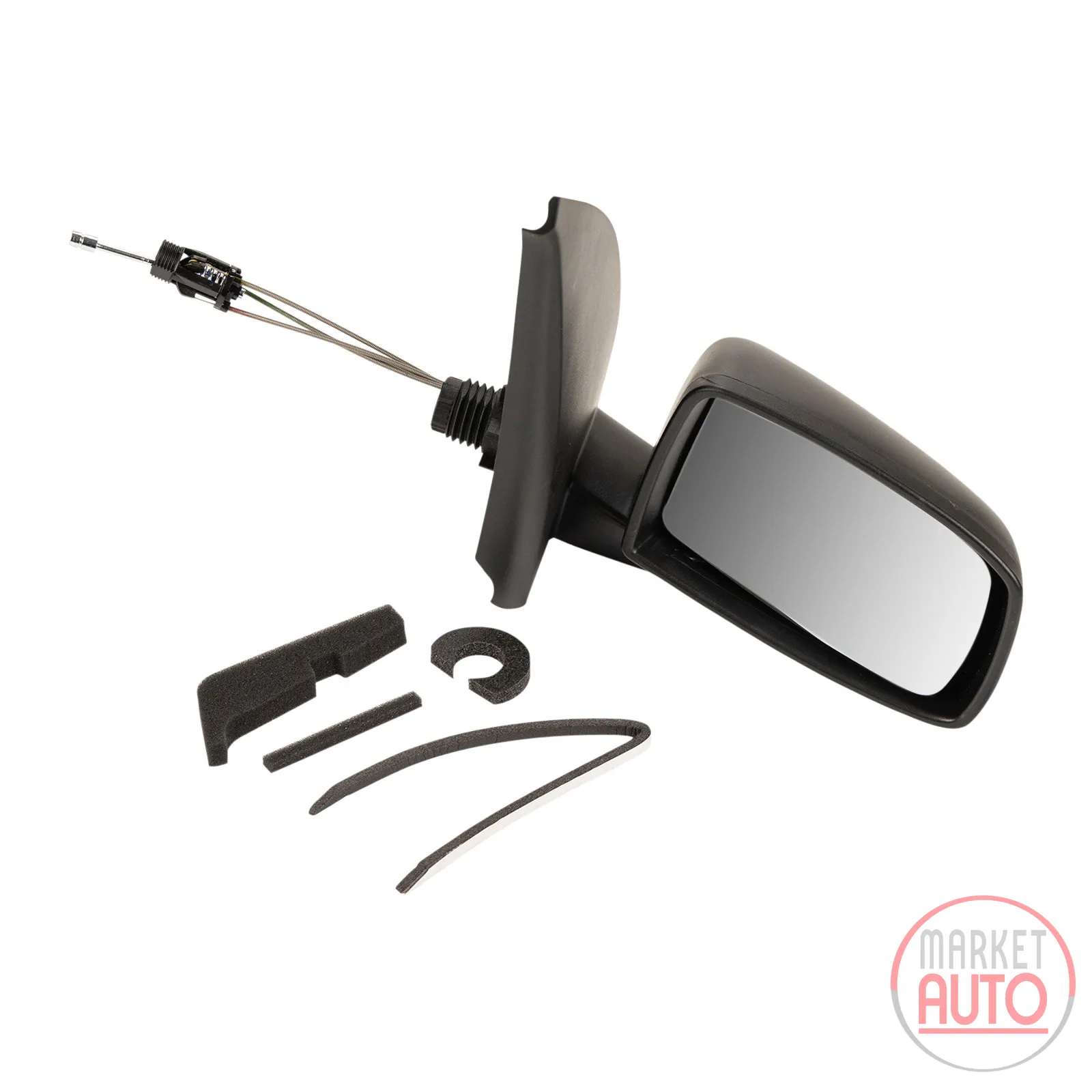 Right exterior mirror adjustable from inside