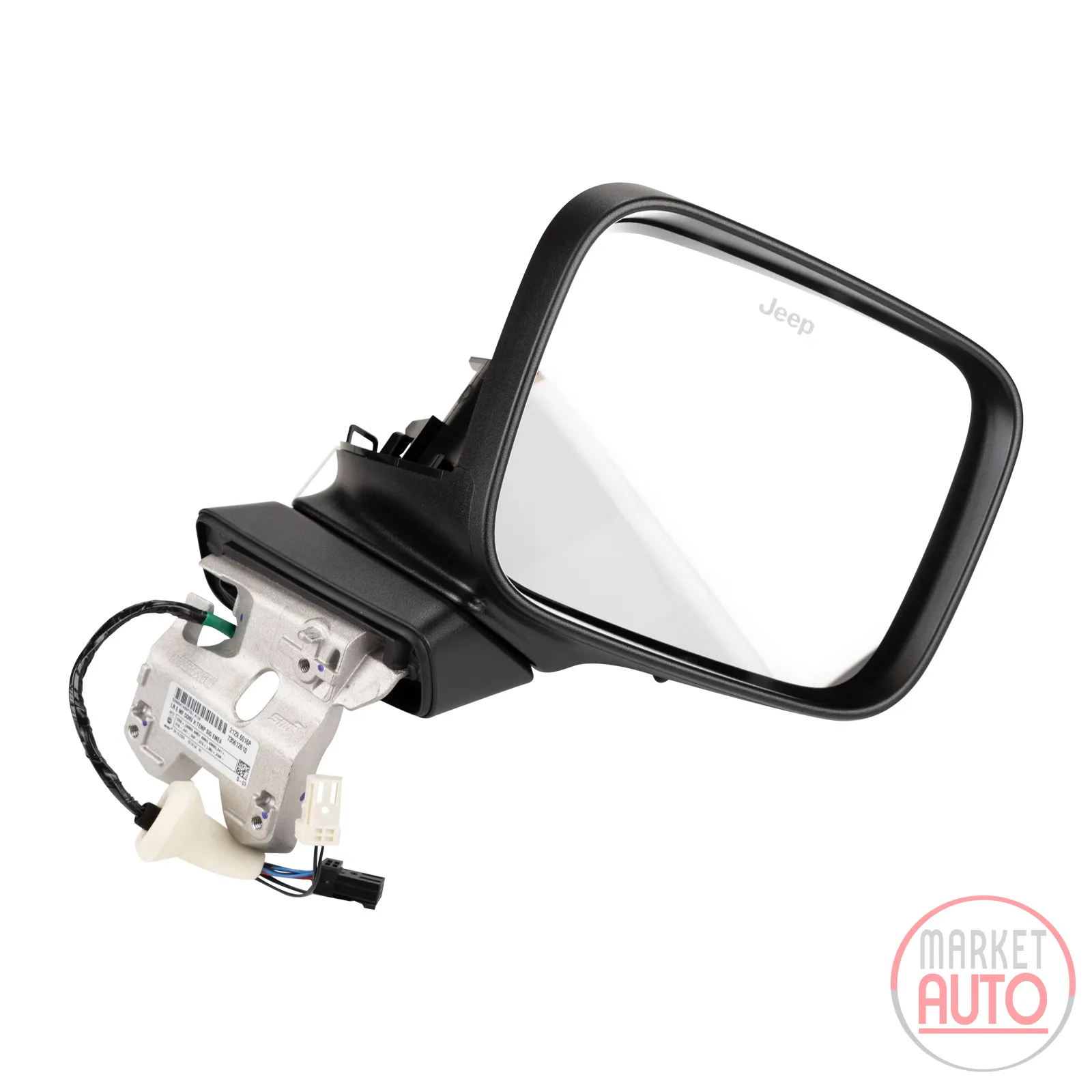 Right exterior mirror mechanically adjustable