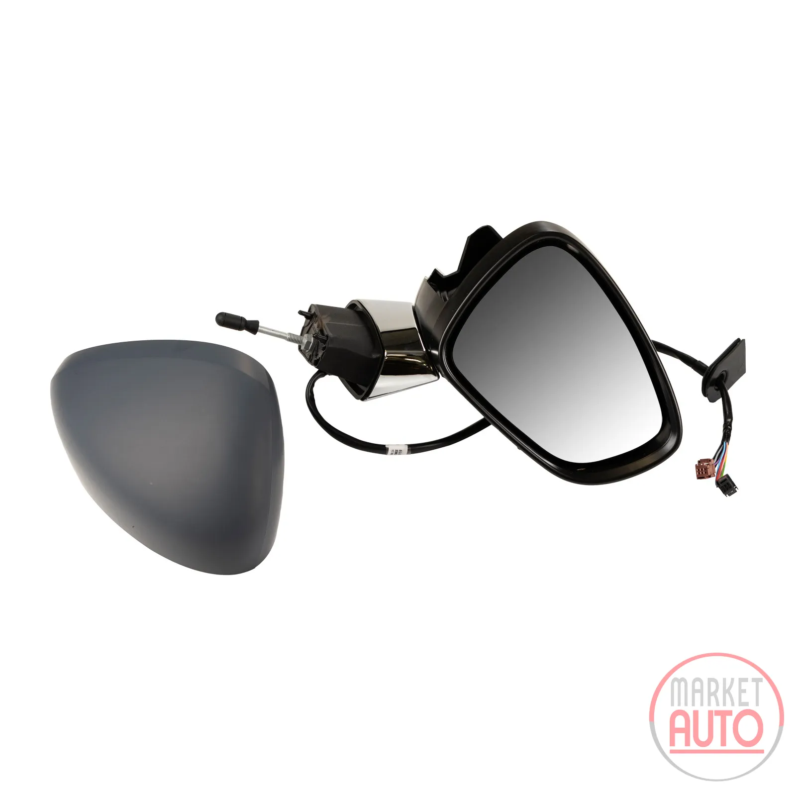 Right convex exterior mirror, heated, electrically folding