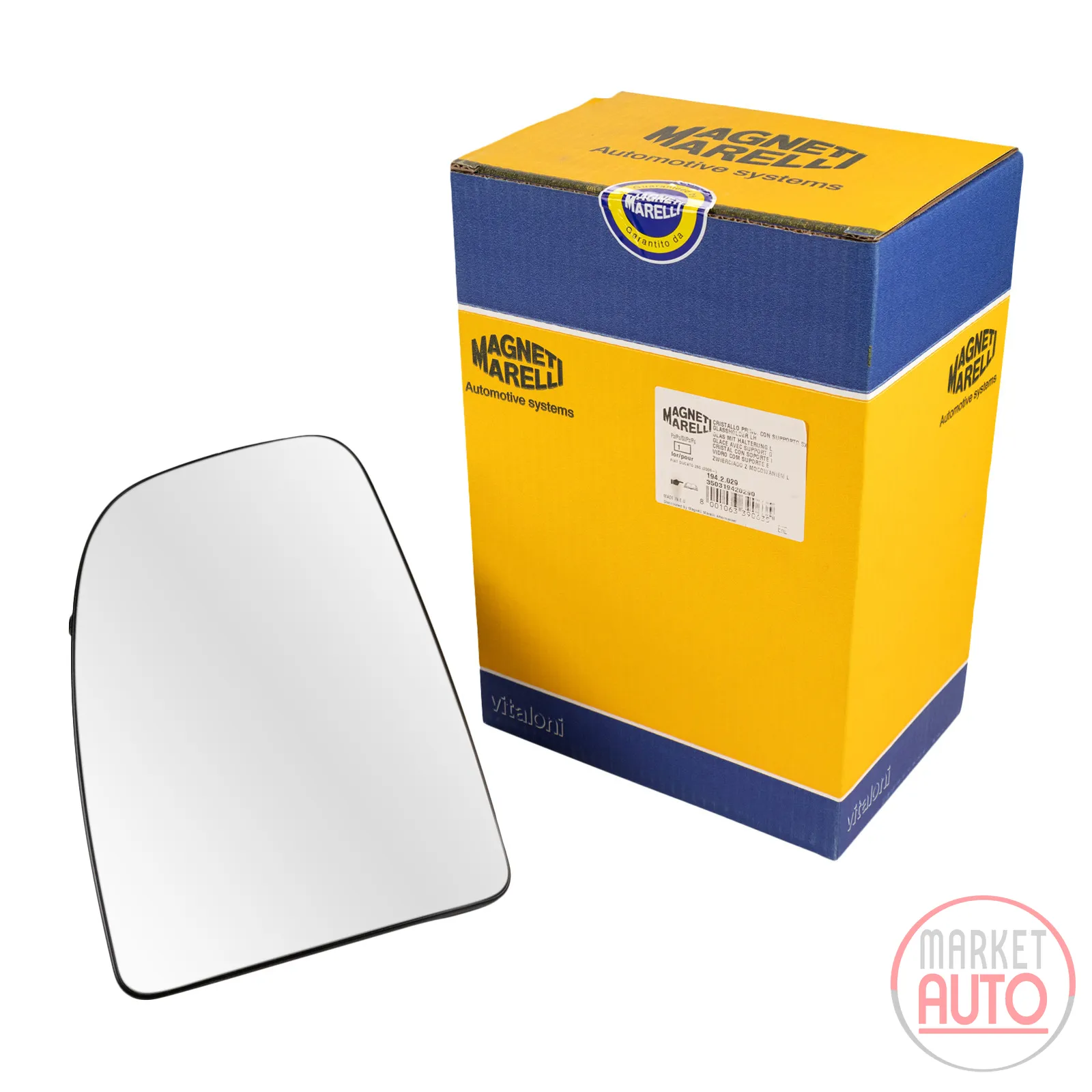 wing mirror glass upper left electrically heated Magneti Marelli