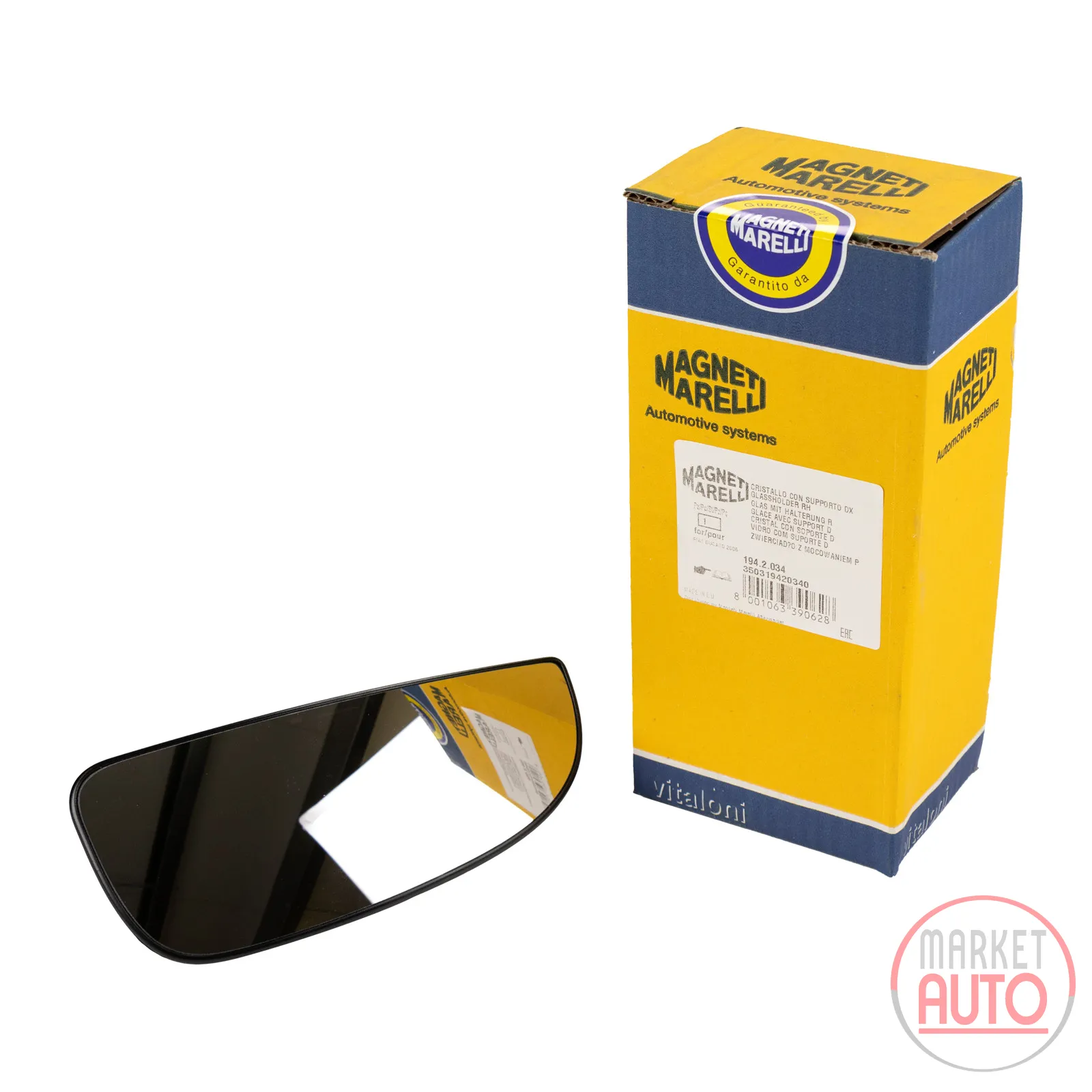 wing mirror glass right bottom electrically heated Magneti Marelli