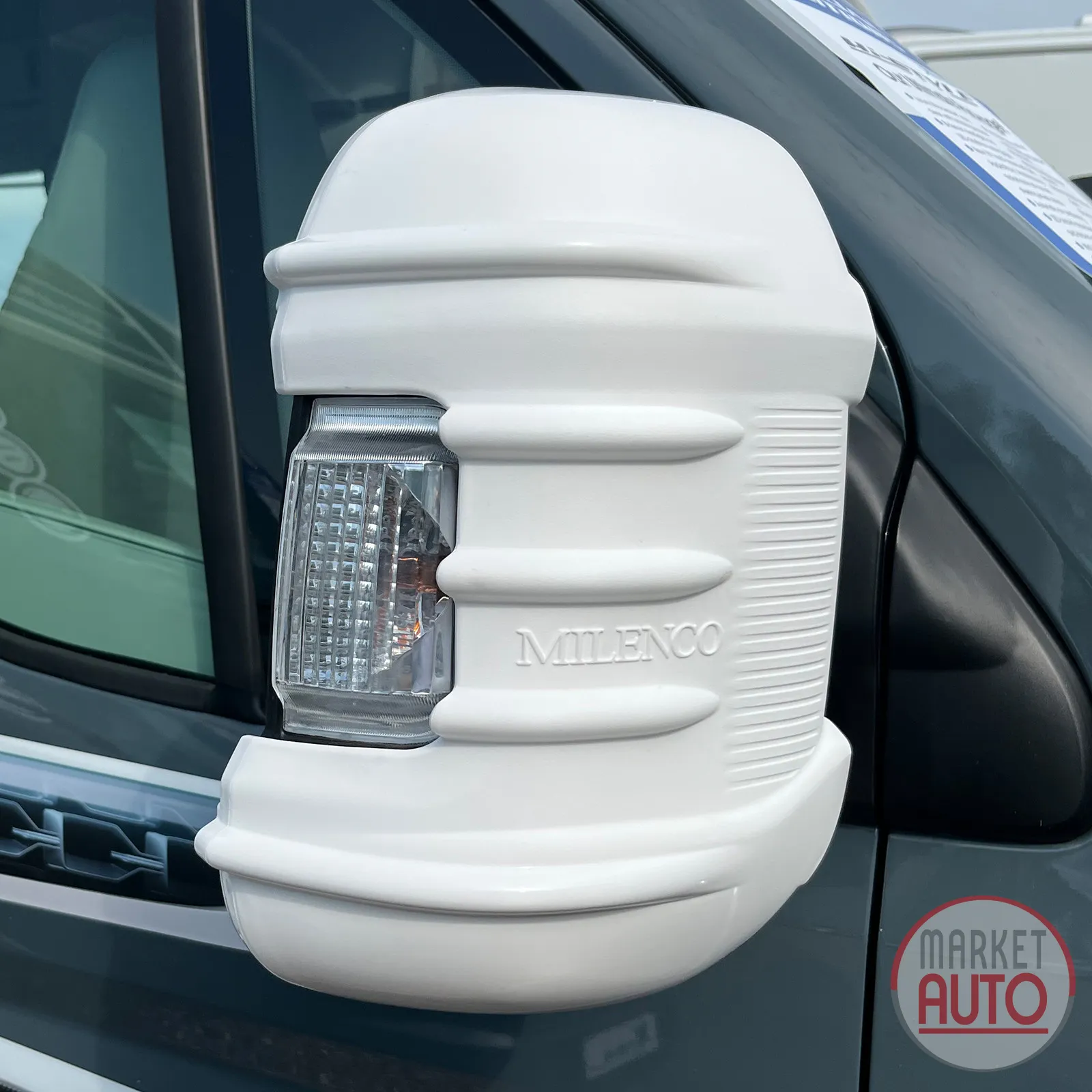 Set of Mirror Protector Protective Caps White