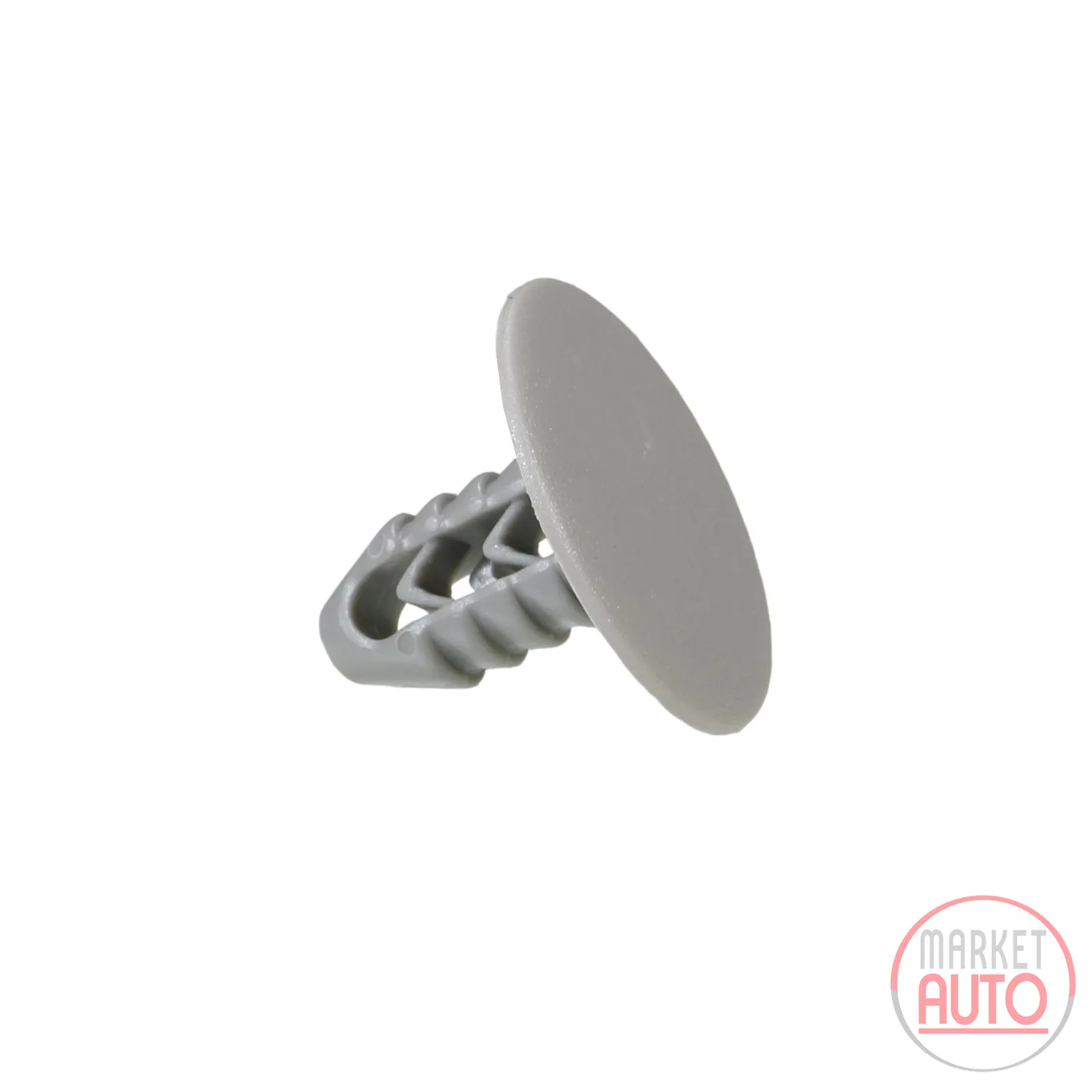 Button grey fastening material