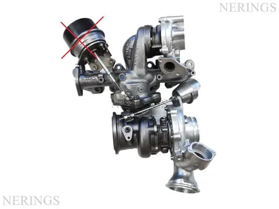 Twinturbo turbocharger Remanufactured without actuator (KKK)-NĒRINGS