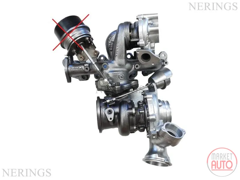Twinturbo turbocharger Remanufactured without actuator (KKK)-NĒRINGS