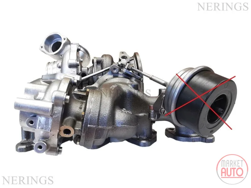 Twinturbo turbocharger Remanufactured without actuator (KKK)-NĒRINGS