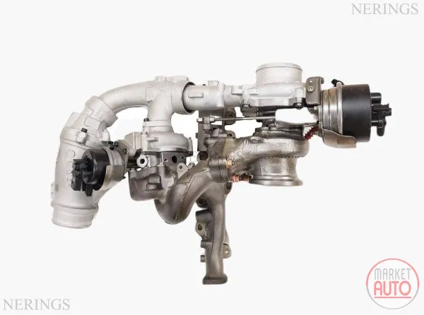 Twinturbo turbocharger remanufactured (Long manifold (KKK)-NĒRINGS