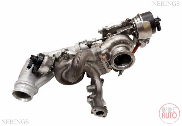 Twinturbo turbocharger remanufactured (Long manifold (KKK)-NĒRINGS