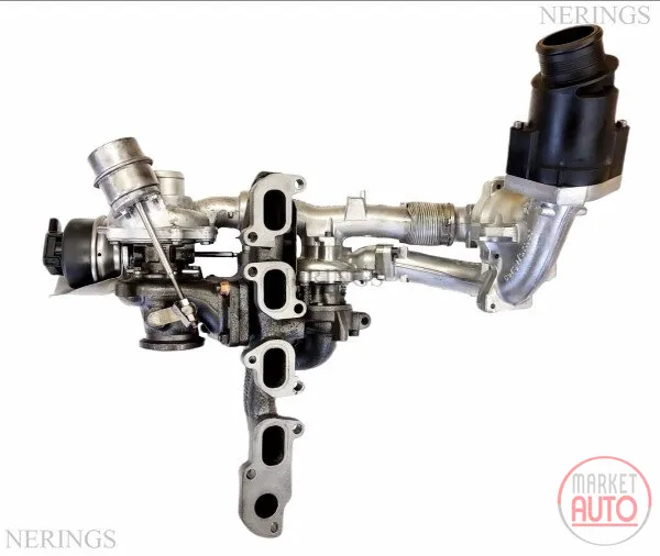 Twinturbo turbocharger Remanufactured Biturbo (With common connection -2 (KKK)-NĒRINGS